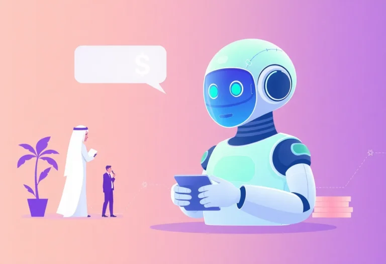 AI Chatbot for Banking and Financial Services in the Gulf illustration for Gulf business blog article