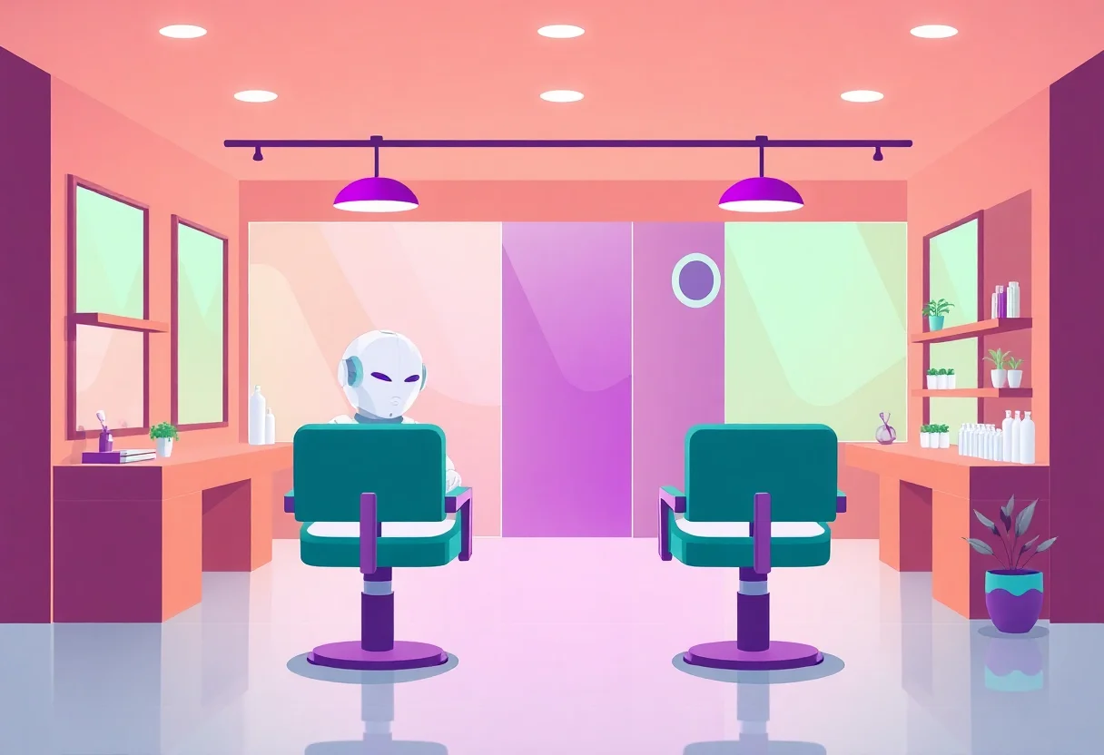 AI Chatbot for Salons and Barbershops in the Gulf illustration for Gulf business blog article