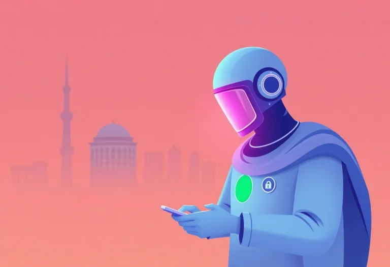 AI Chatbot for Security Companies in the Gulf illustration for Gulf business blog article