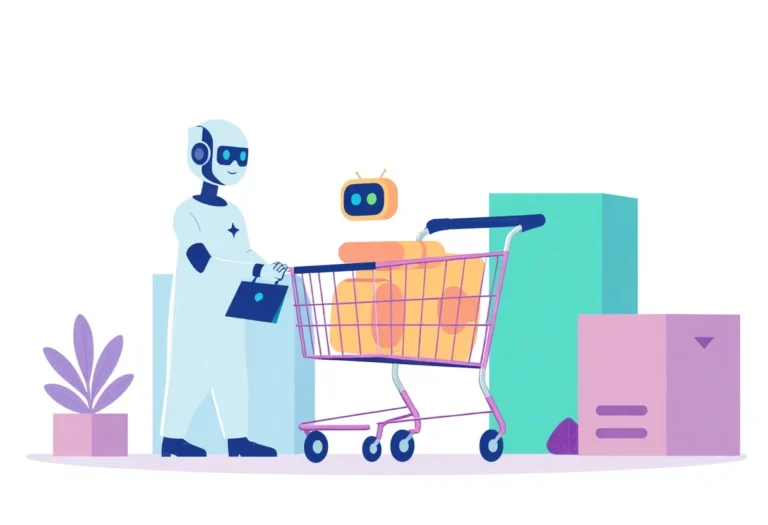 How AI Chatbots Increase E-commerce Sales Through Abandoned Cart Recovery illustration for Gulf business blog article