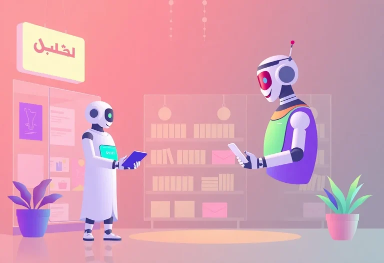 AI Chatbots for E-commerce Stores in the Gulf illustration for Gulf business blog article