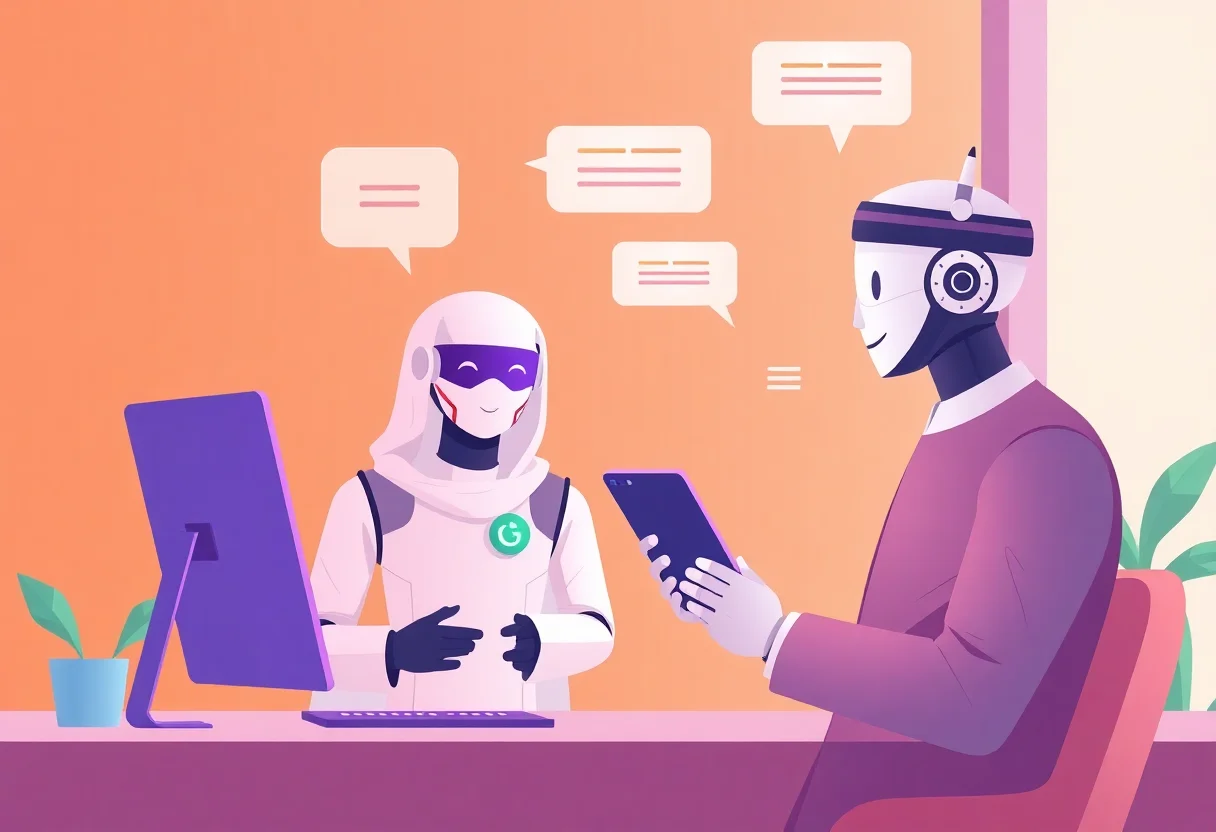 How to Use AI Chatbots for Internal Business Communication in Gulf Companies illustration for Gulf business blog article