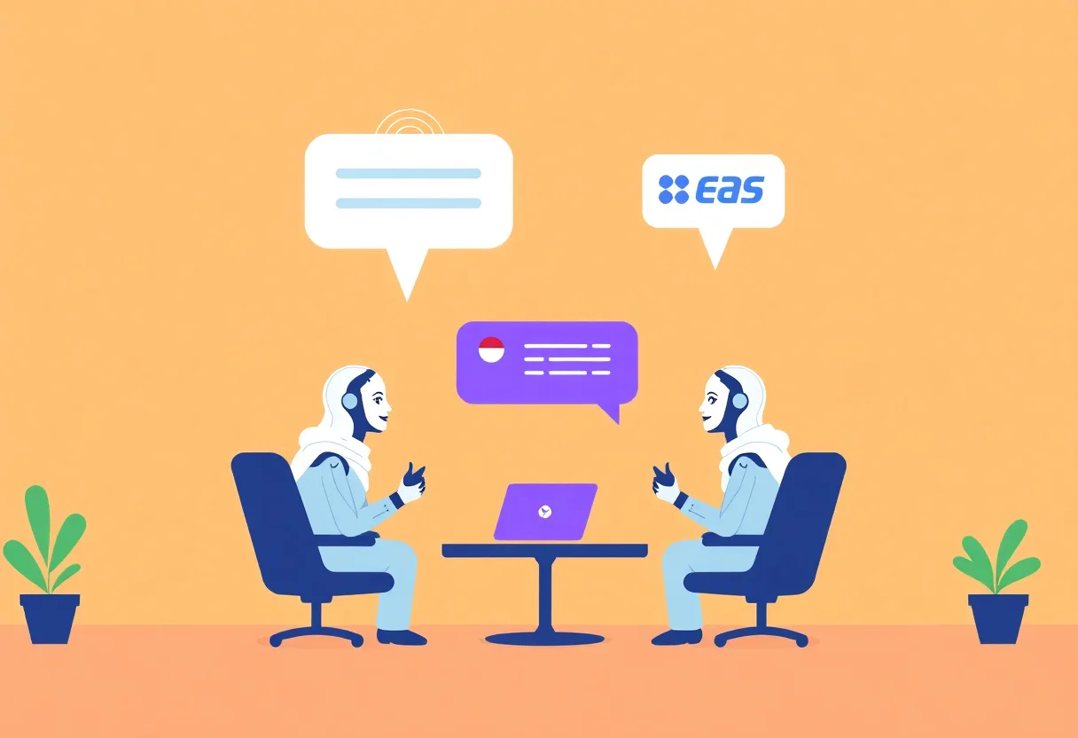 How AI Chatbots Can Send Proactive Messages to Gulf Customers illustration for Gulf business blog article
