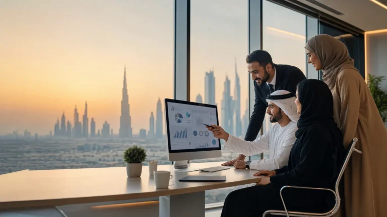 UAE business team using AI SEO tools