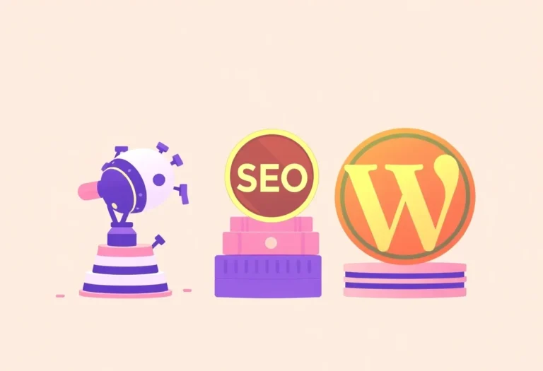 AI SEO and WordPress: The Complete Gulf Marketing Stack illustration for Gulf business blog article