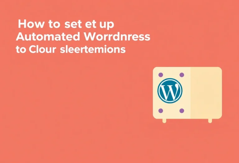 How to Set Up Automated WordPress Backups to Cloud Storage illustration for Gulf business blog article
