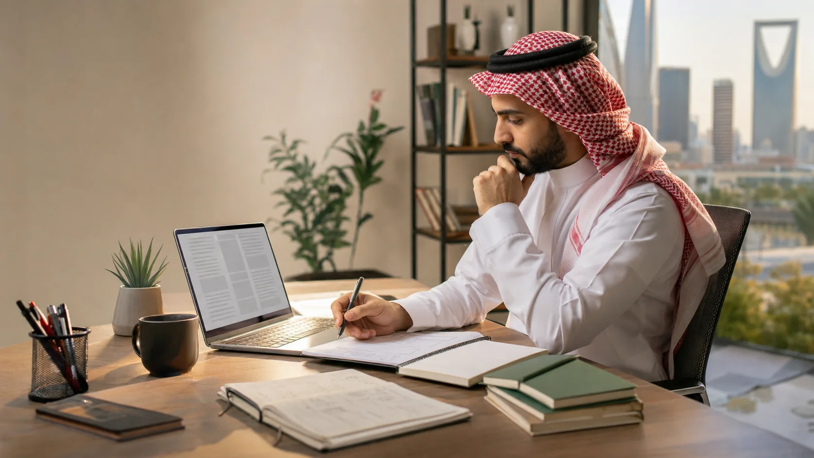Content strategist planning SEO content in Saudi Arabia