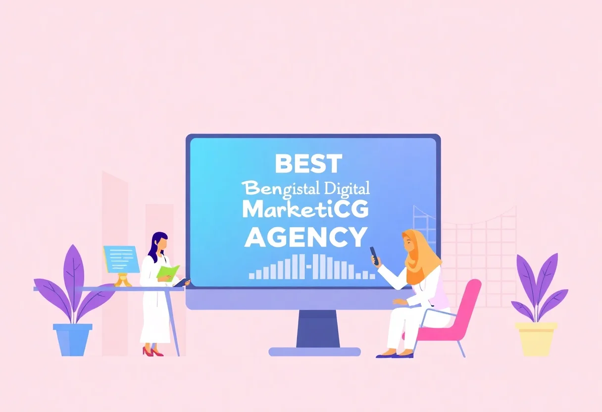 Best Digital Marketing Agency in Saudi Arabia illustration for Gulf business blog article