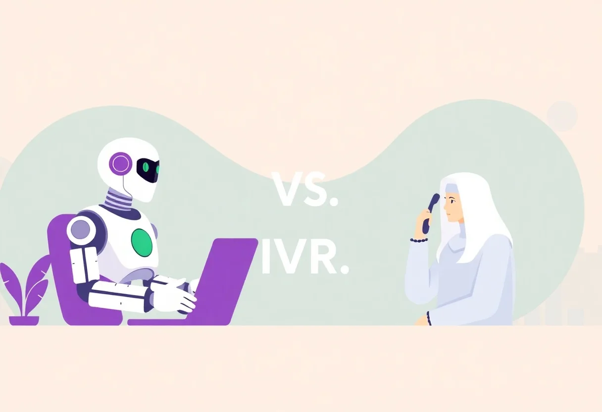 AI Chatbot vs IVR Phone System: Which Is Better for Gulf Customer Service illustration for Gulf business blog article