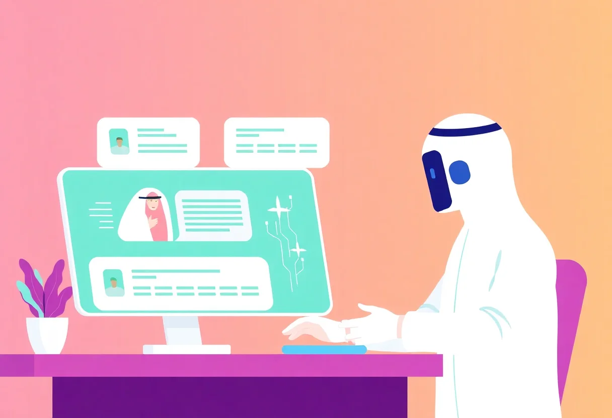 How to Choose the Right AI Chatbot Provider in the Gulf illustration for Gulf business blog article