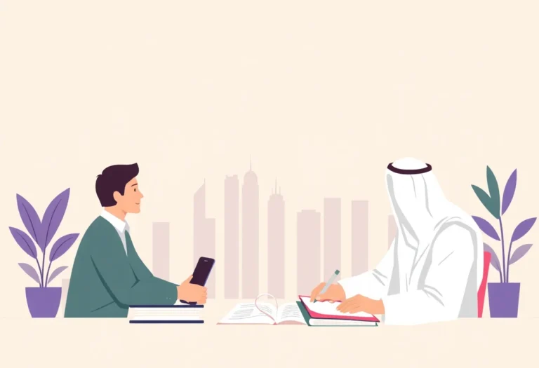 Content Writing Services in Saudi Arabia illustration for Gulf business blog article