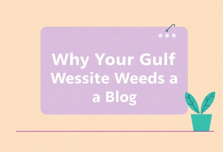 Why Your Gulf Business Website Needs a Blog illustration for Gulf business blog article