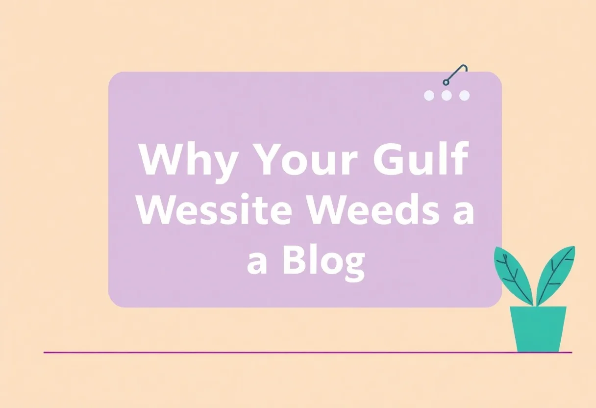 Why Your Gulf Business Website Needs a Blog illustration for Gulf business blog article