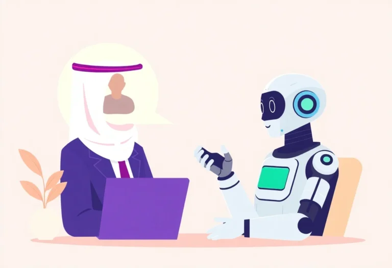 How to Handle Negative Feedback Through an AI Chatbot illustration for Gulf business blog article