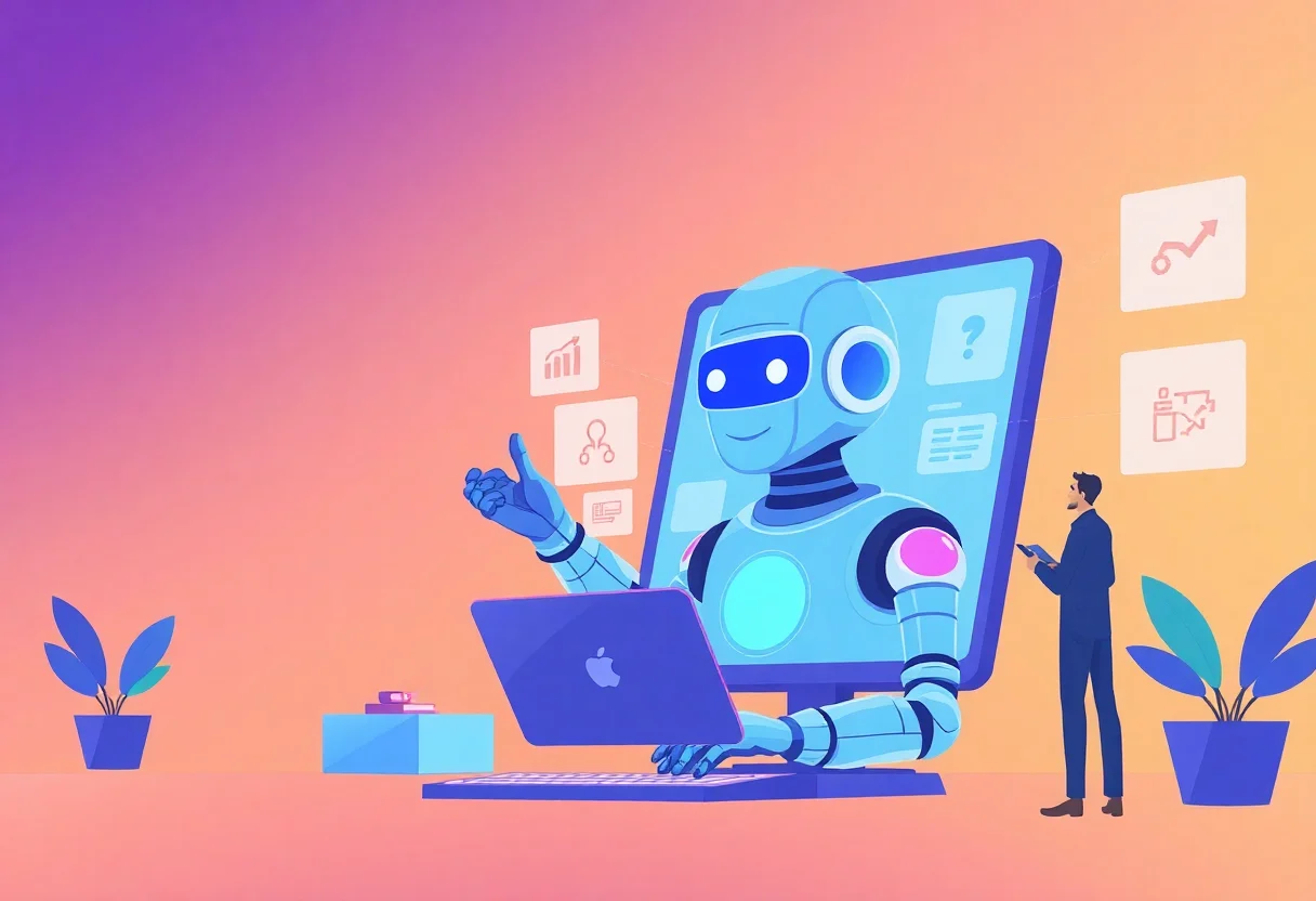 How AI Chatbots Are Changing SEO in the Gulf illustration for Gulf business blog article