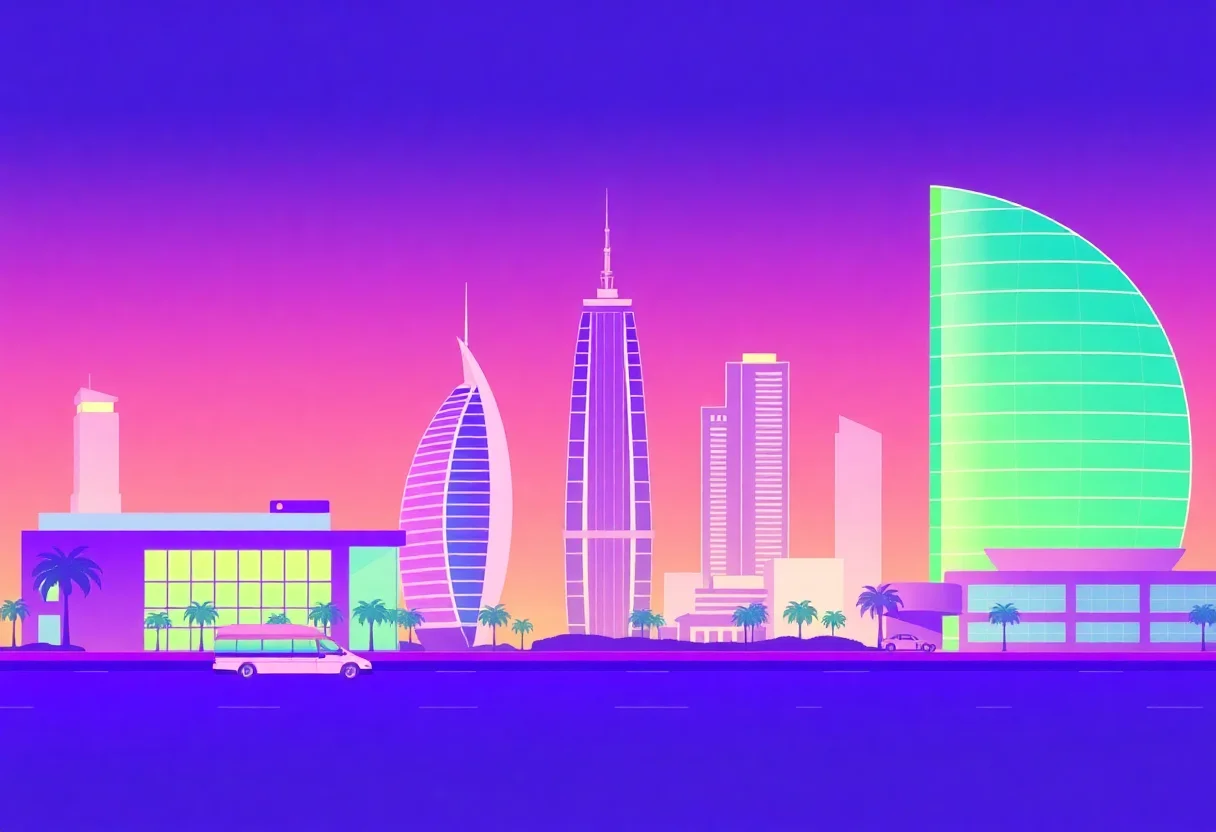 Local SEO in Dubai illustration for Gulf business blog article