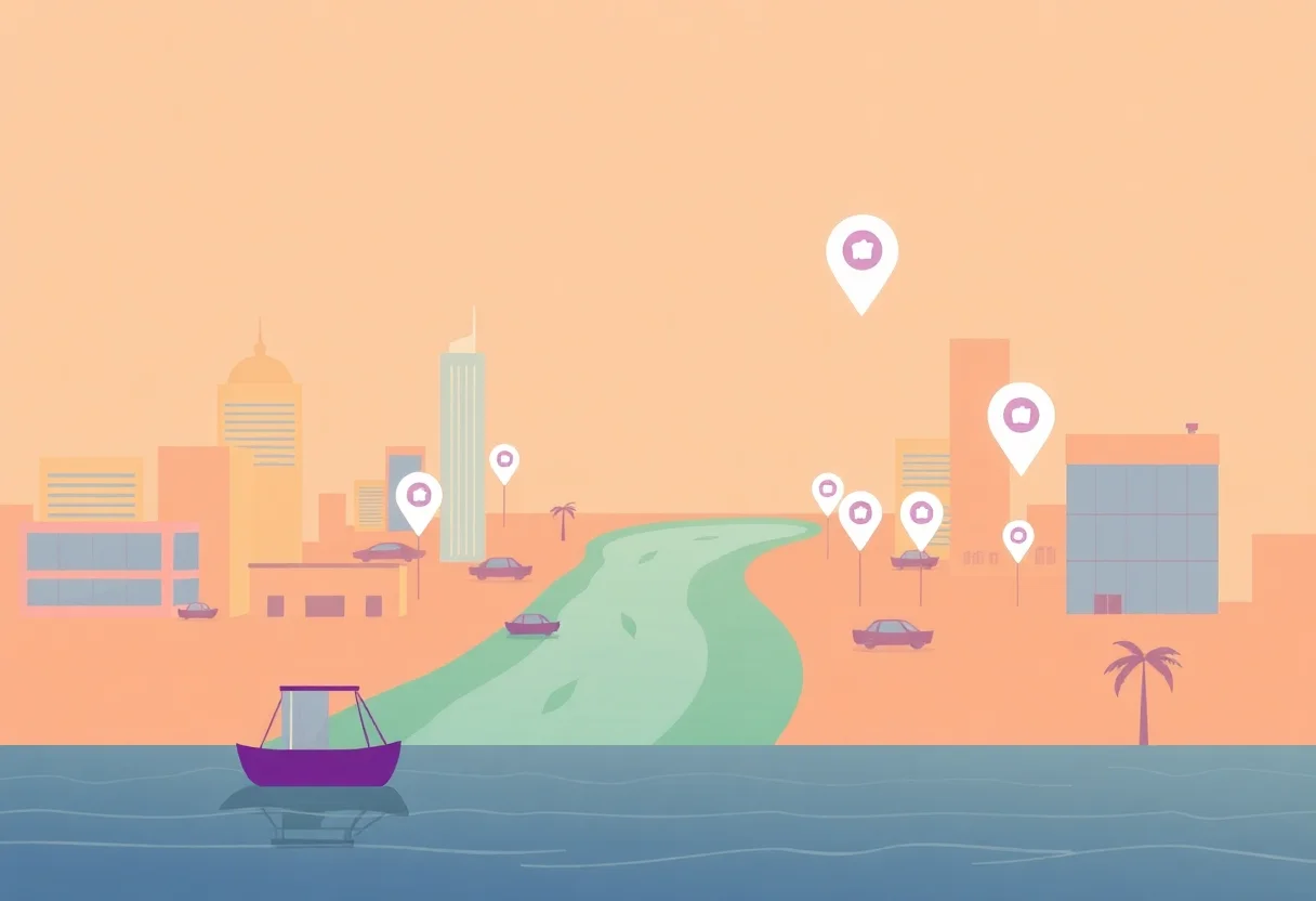How to Do Local SEO for Multiple Locations in the Gulf illustration for Gulf business blog article