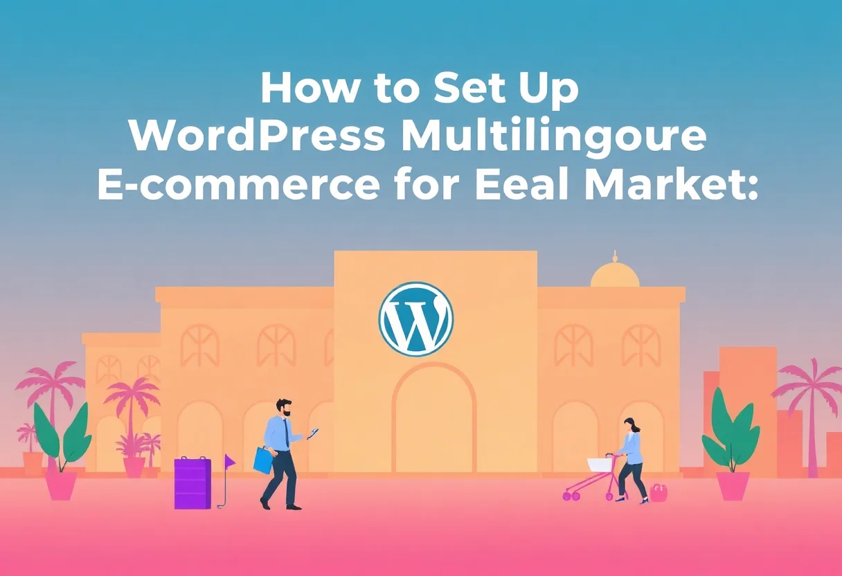 How to Set Up WordPress Multilingual E-commerce for Gulf Markets illustration for Gulf business blog article