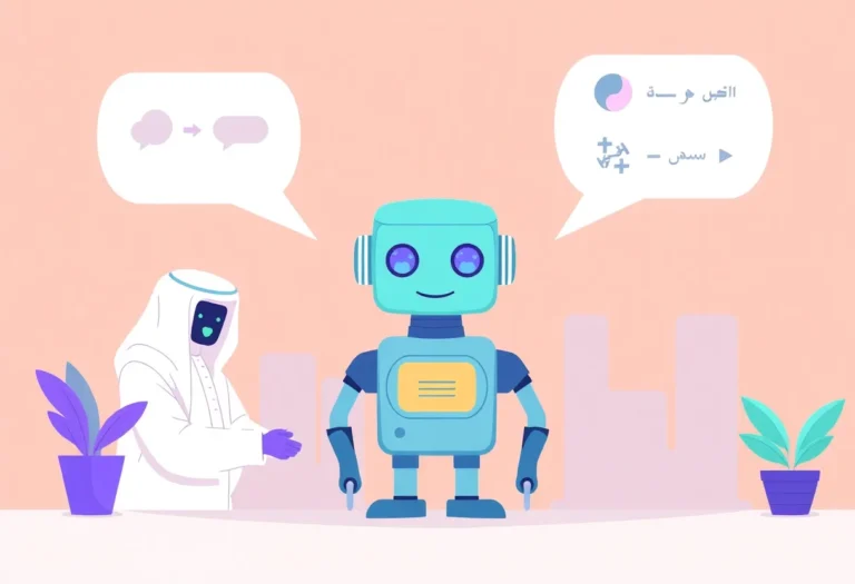 How to Add Multilingual Support to an AI Chatbot illustration for Gulf business blog article