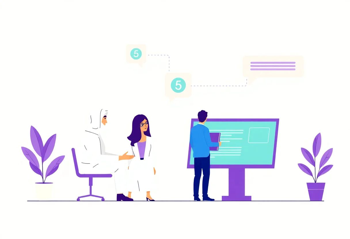 How to Onboard Your Team to Work Alongside an AI Chatbot illustration for Gulf business blog article