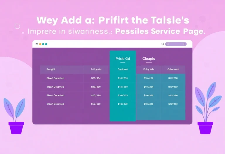 How to Add a Pricing Table to a WordPress Service Page illustration for Gulf business blog article