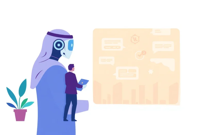 Top Reasons Gulf Businesses Are Switching to AI Chatbots in 2026 illustration for Gulf business blog article