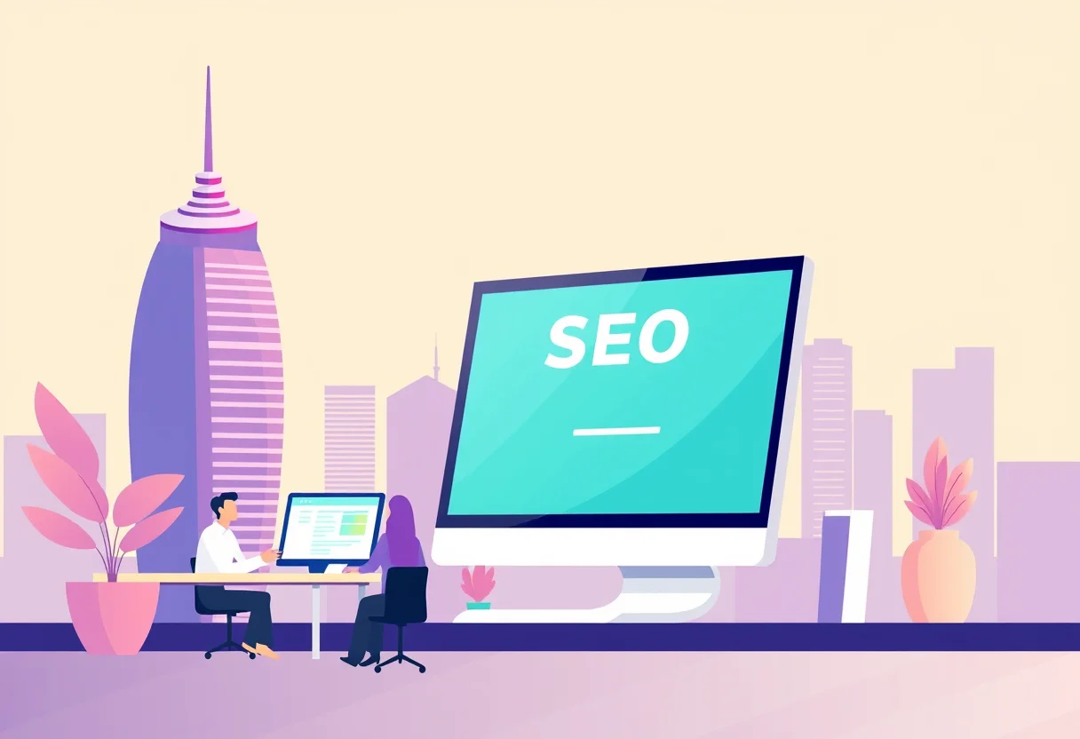 SEO Services in Saudi Arabia illustration for Gulf business blog article