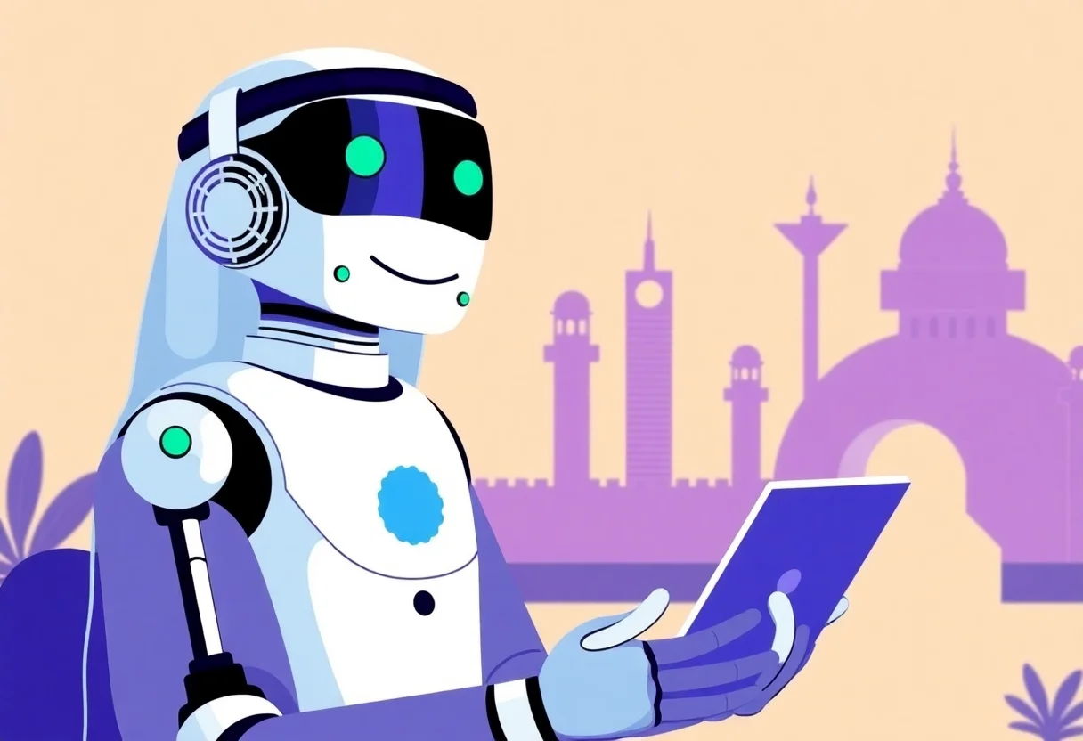 How Small Businesses Can Compete with Big Brands Using AI Chatbots illustration for Gulf business blog article