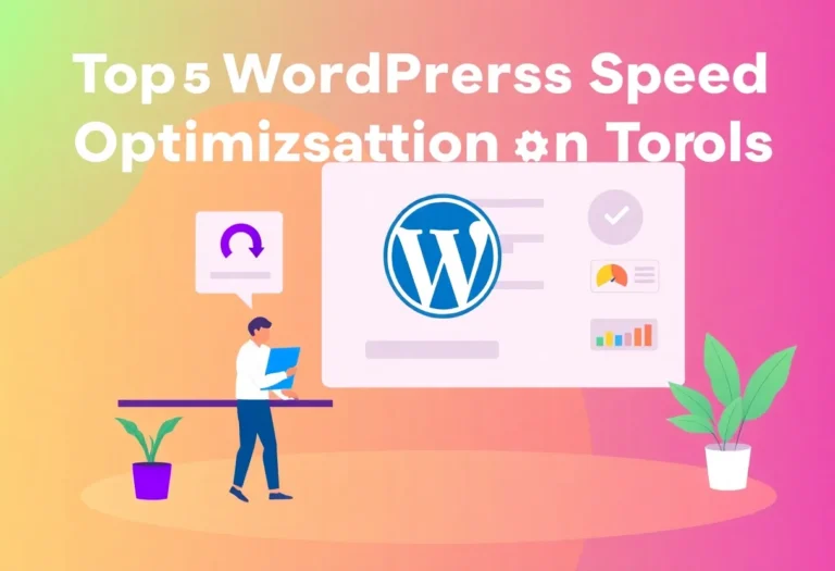 Top 5 WordPress Speed Optimisation Tools for Gulf Websites illustration for Gulf business blog article