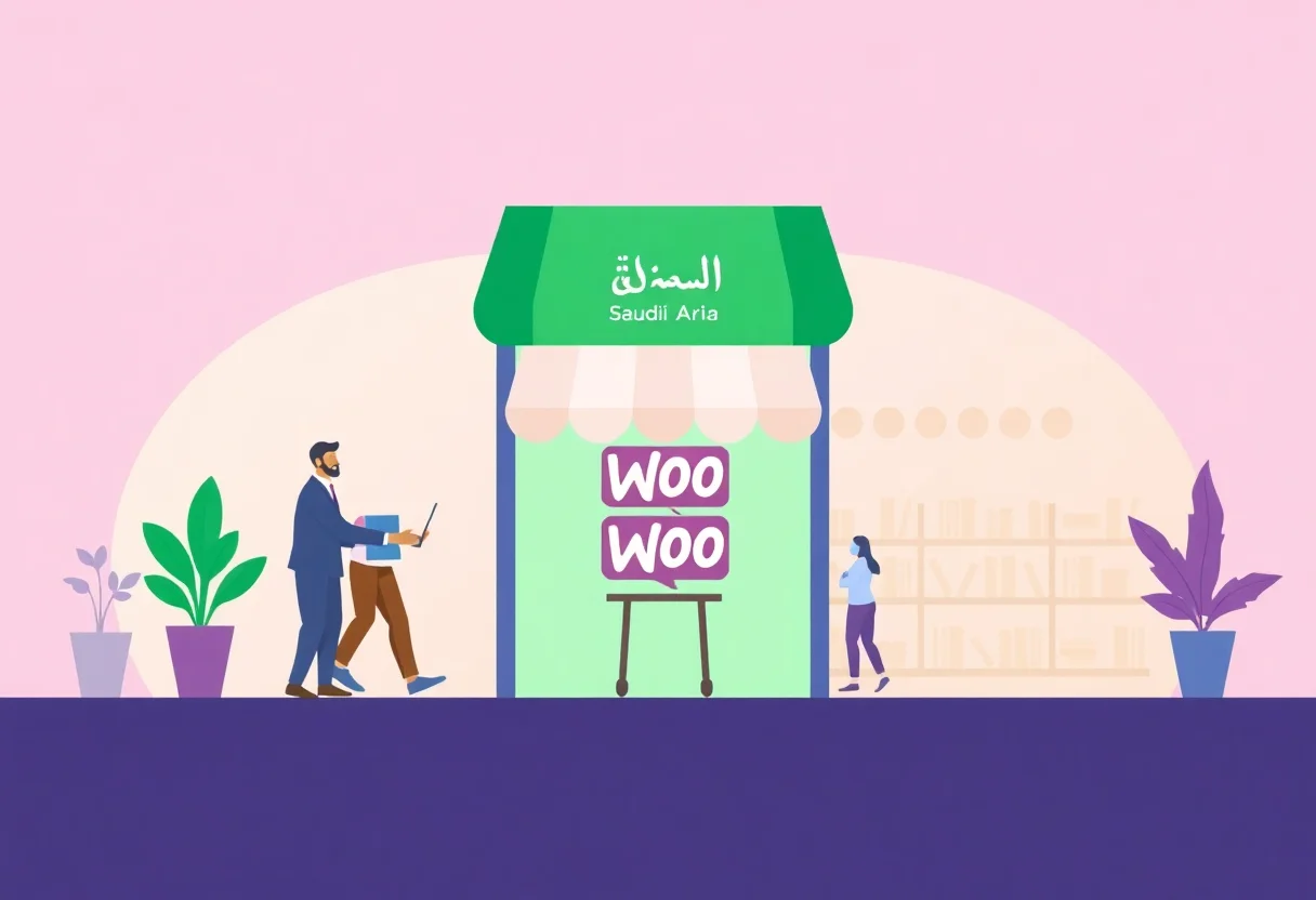 How to Set Up a WooCommerce Store in Saudi Arabia illustration for Gulf business blog article