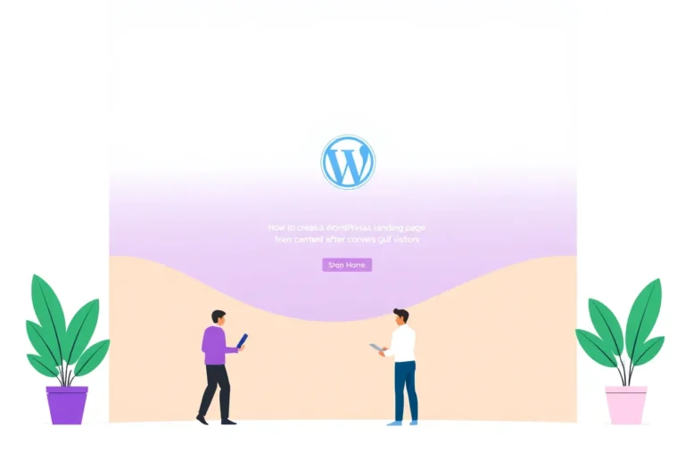 How to Create a WordPress Landing Page That Converts Gulf Visitors illustration for Gulf business blog article