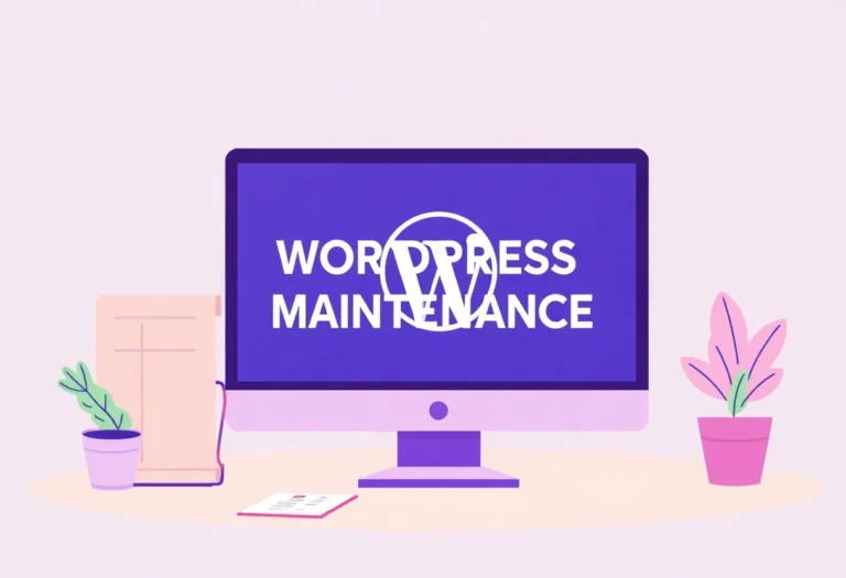 WordPress Maintenance: What Gulf Businesses Need to Do Monthly illustration for Gulf business blog article