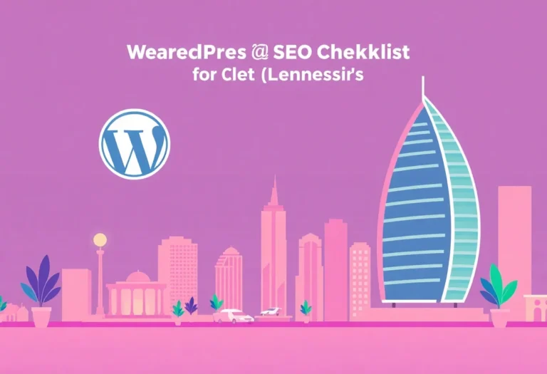 WordPress SEO Checklist for Dubai Businesses illustration for Gulf business blog article